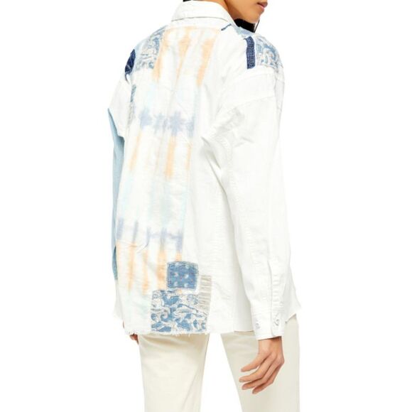 Free People Costa Balena Button-Up Shirt Women's‎ Large - Picture 2 of 9